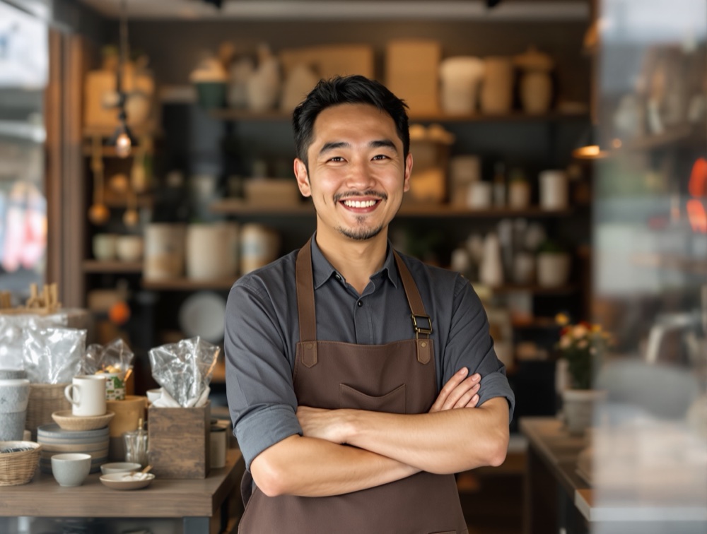 自分で作り上げたという手応えと自信を持つお店の経営者